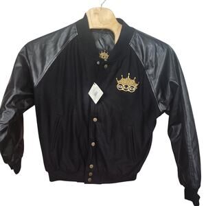 Men's Budweiser Bud Racing Bomber Snap button Jacket Double Sided Medium M